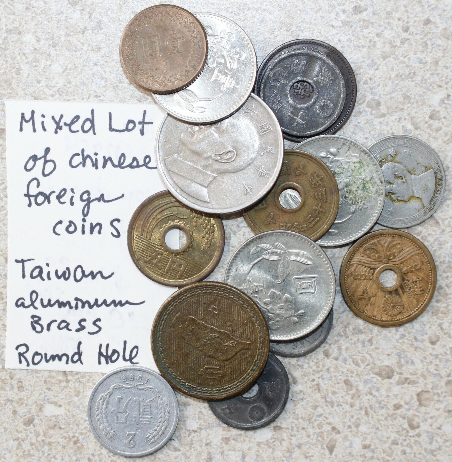 Mixed Lot Chinese Foreign Coins Aluminum Brass Round Hole You Decide You Grade - Fresh Stock Dated February 2026