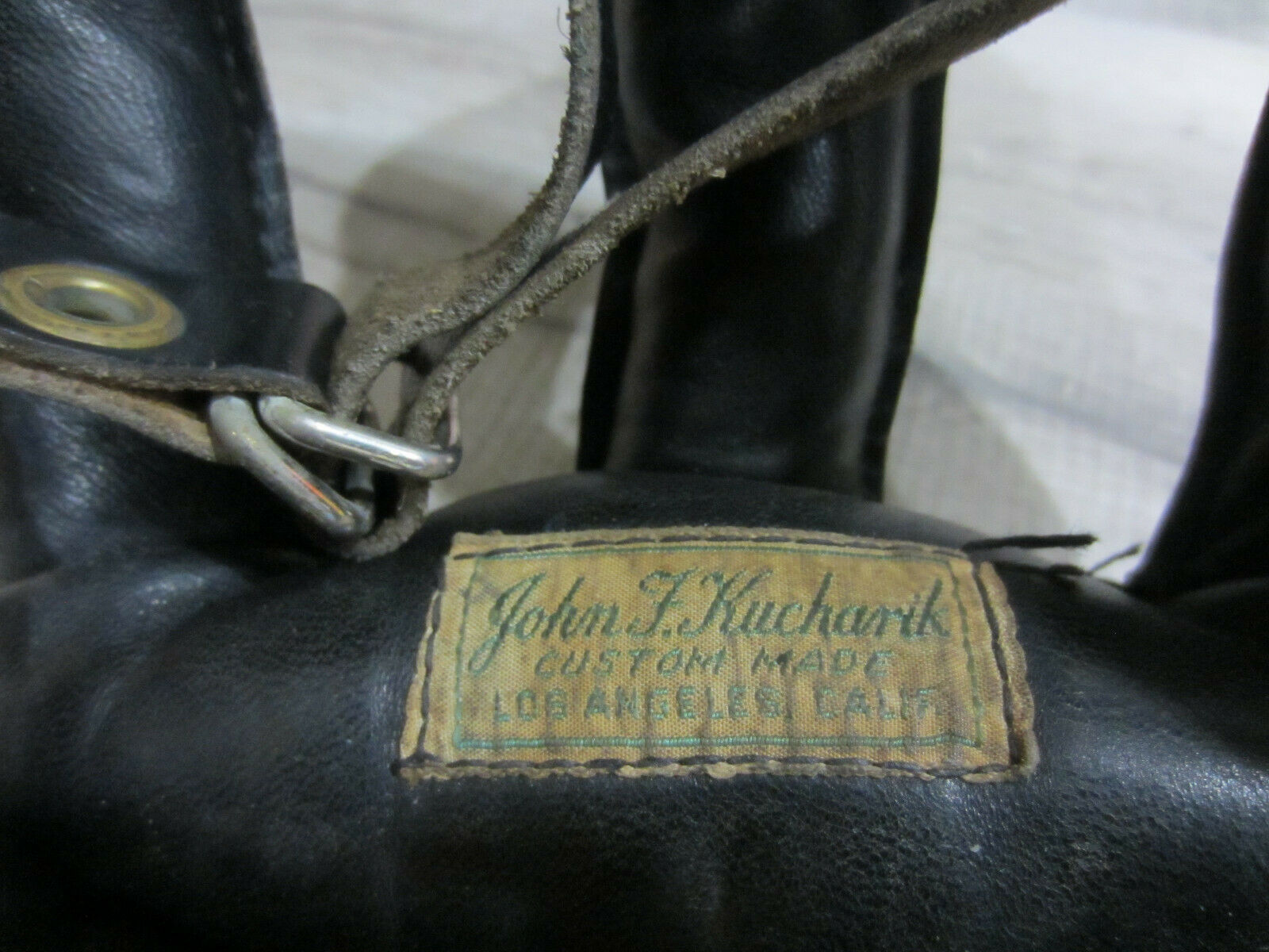 Vintage John F. Kucharik Vintage LEATHER BICYCLE HELMET -Cycling Bike Helmet - Fresh Stock Dated December 2025