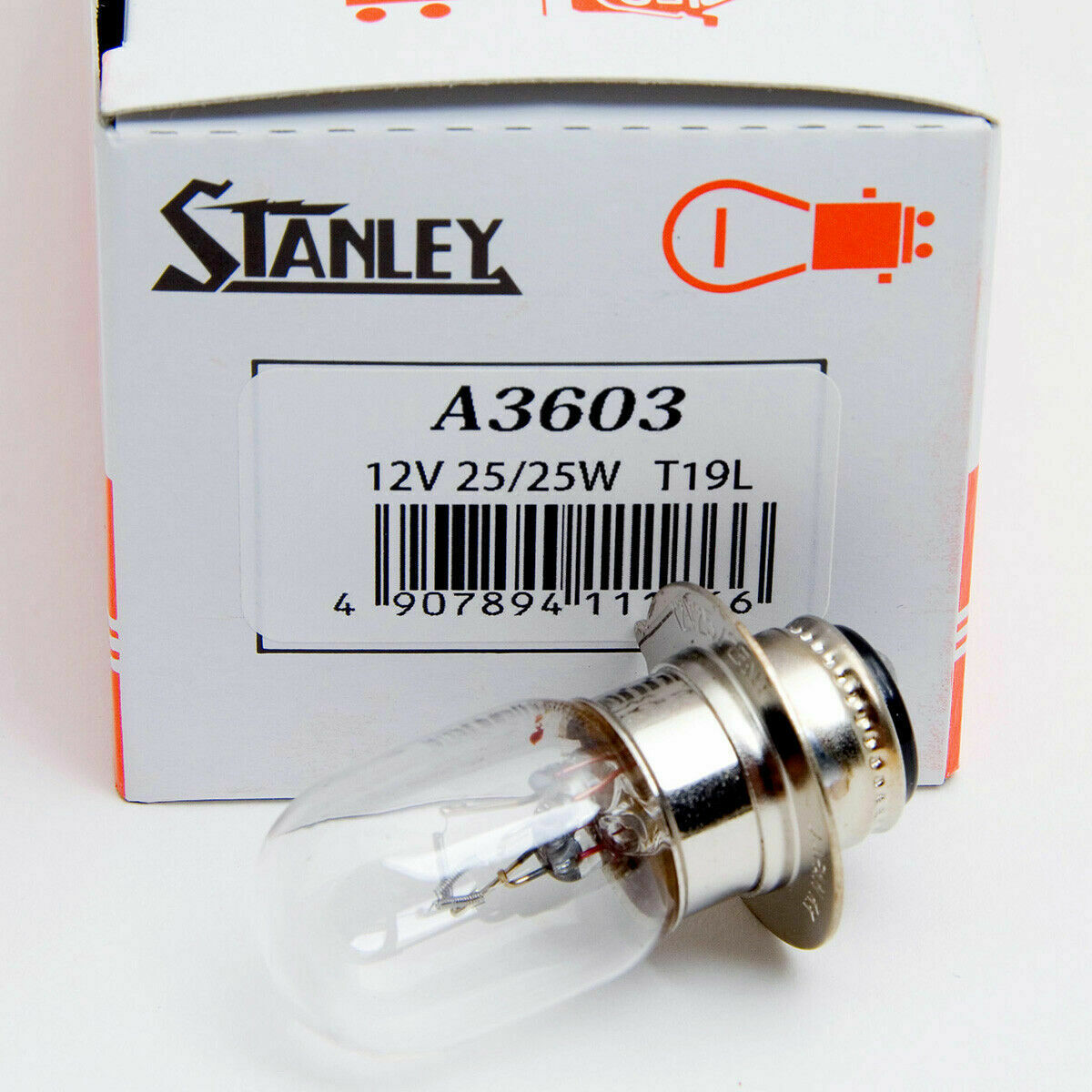 Ex Bright LED for Stanley A3603 12V 25/25W T19L T19 ATV Light Bulb A3603 12 volt - Fresh Stock Dated February 2026