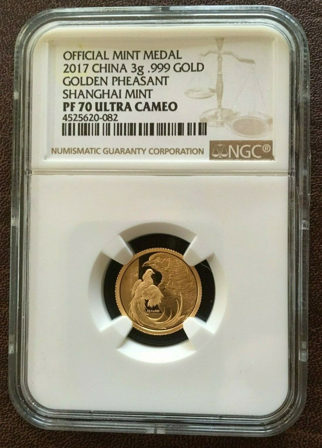 2017 CHINA  GOLDEN PHESANT 3 PC COIN SET PF70 UC - Fresh Stock Dated February 2026