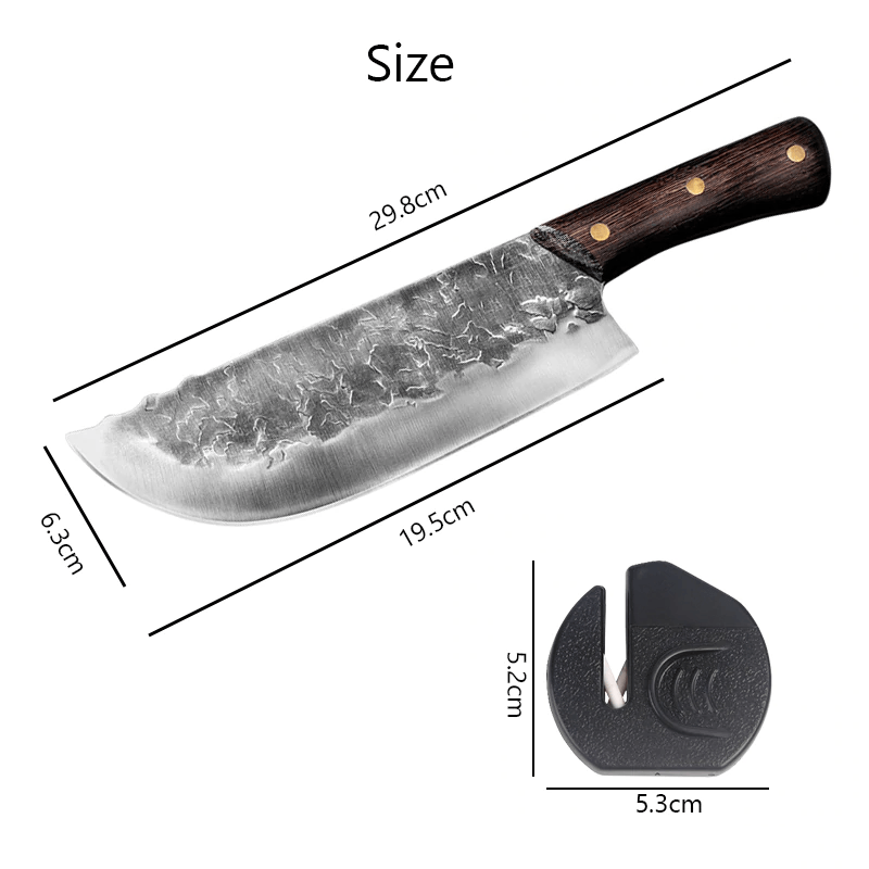 Forged Cleaver Handmade Kitchen Meat chopping Stainless Steel Chef Butcher Knife - Fresh Stock Dated December 2025