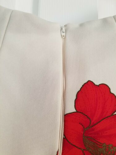 Vintage 70s ALFRED SHAHEEN Signature Red Floral Print Maxi Skirt Size 6 VTG - Fresh Stock Dated December 2025