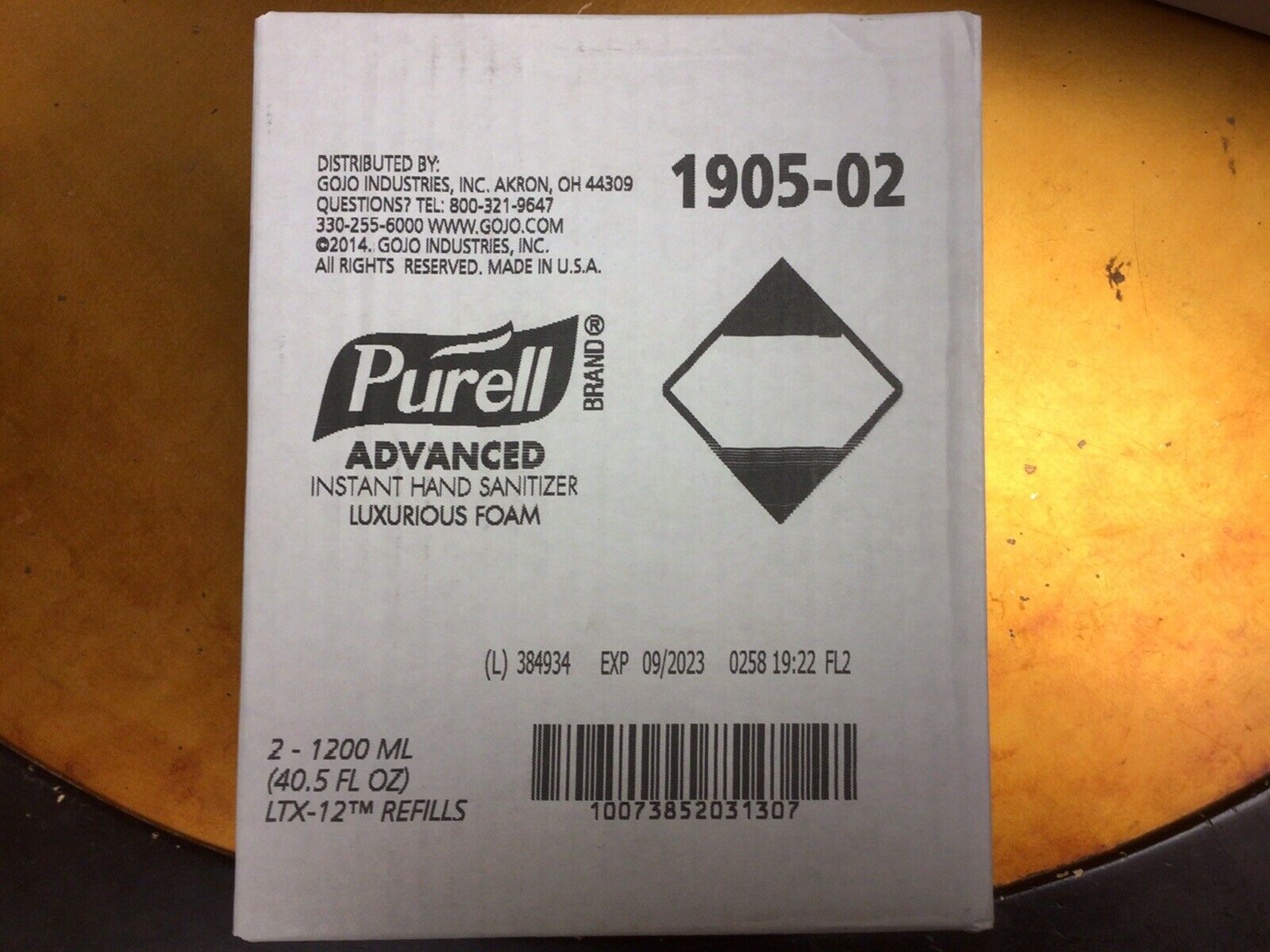 2Purell 1905-02 LTX 12 Dispenser Foam Refills 1200ml Expire 09/23 - Fresh Stock Dated February 2026