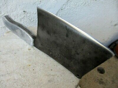 Vintage Handmade Signature Old Meat Cleaver Butcher Carbon Steel Knife Chopper - Fresh Stock Dated December 2025