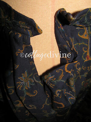 Exquisite Polo Ralph Lauren Golden Blue Scrolls Vtg Wool Full Skirt, made in USA - Fresh Stock Dated February 2026