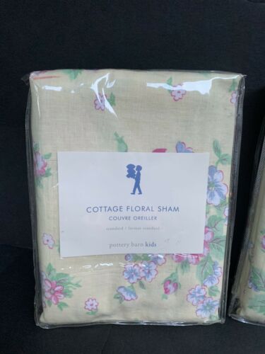 Three Brand New In Package Rare Pottery Barn Kids Standard Cottage Floral Shams - Fresh Stock Dated December 2025