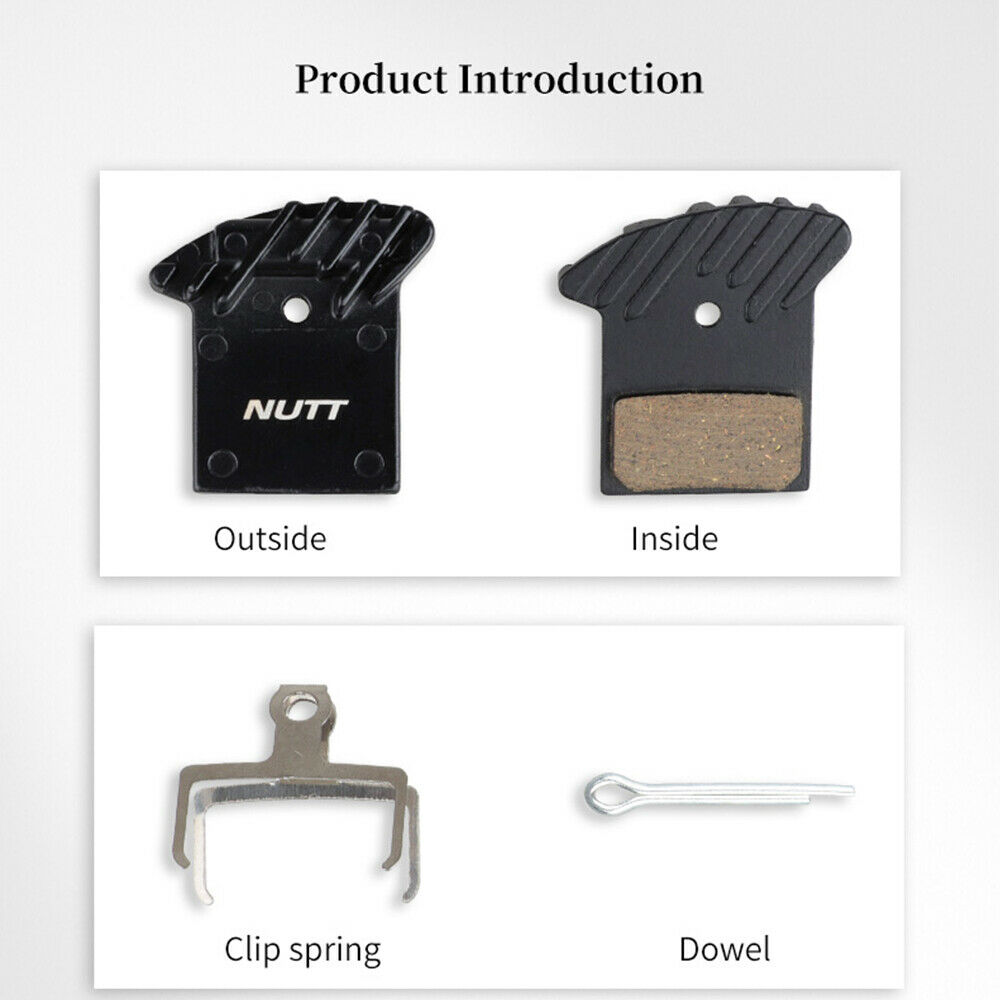 NUTT Disc Brake Pad MTB Bike Hydraulic Caliper Heat Dissipation Semi Metal Resin - Fresh Stock Dated December 2025