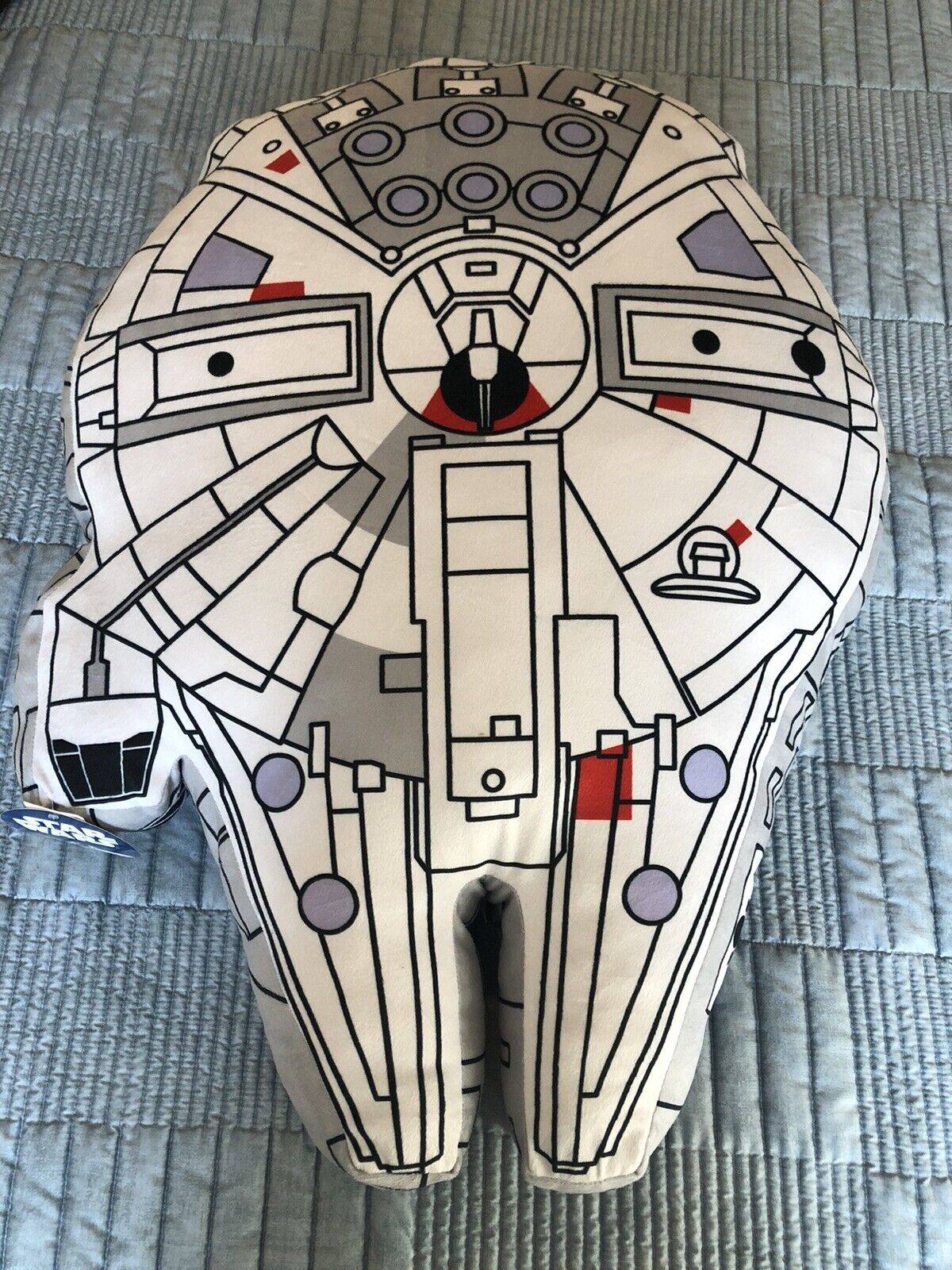 Star Wars Millennium Falcon Plush Pillow Buddy Jay Franco 21”x32” NEW With Tags - Fresh Stock Dated February 2026