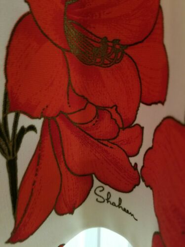 Vintage 70s ALFRED SHAHEEN Signature Red Floral Print Maxi Skirt Size 6 VTG - Fresh Stock Dated December 2025