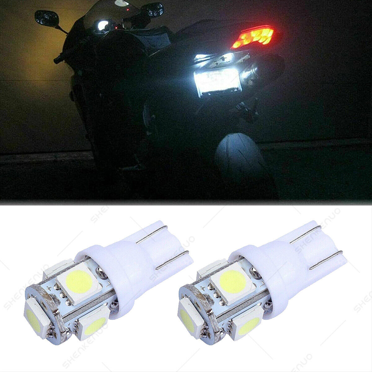 For Honda CBF600 CBF1000 Grom 125 - 2X 12961 168 LED License Plate Light Bulbs - Fresh Stock Dated February 2026