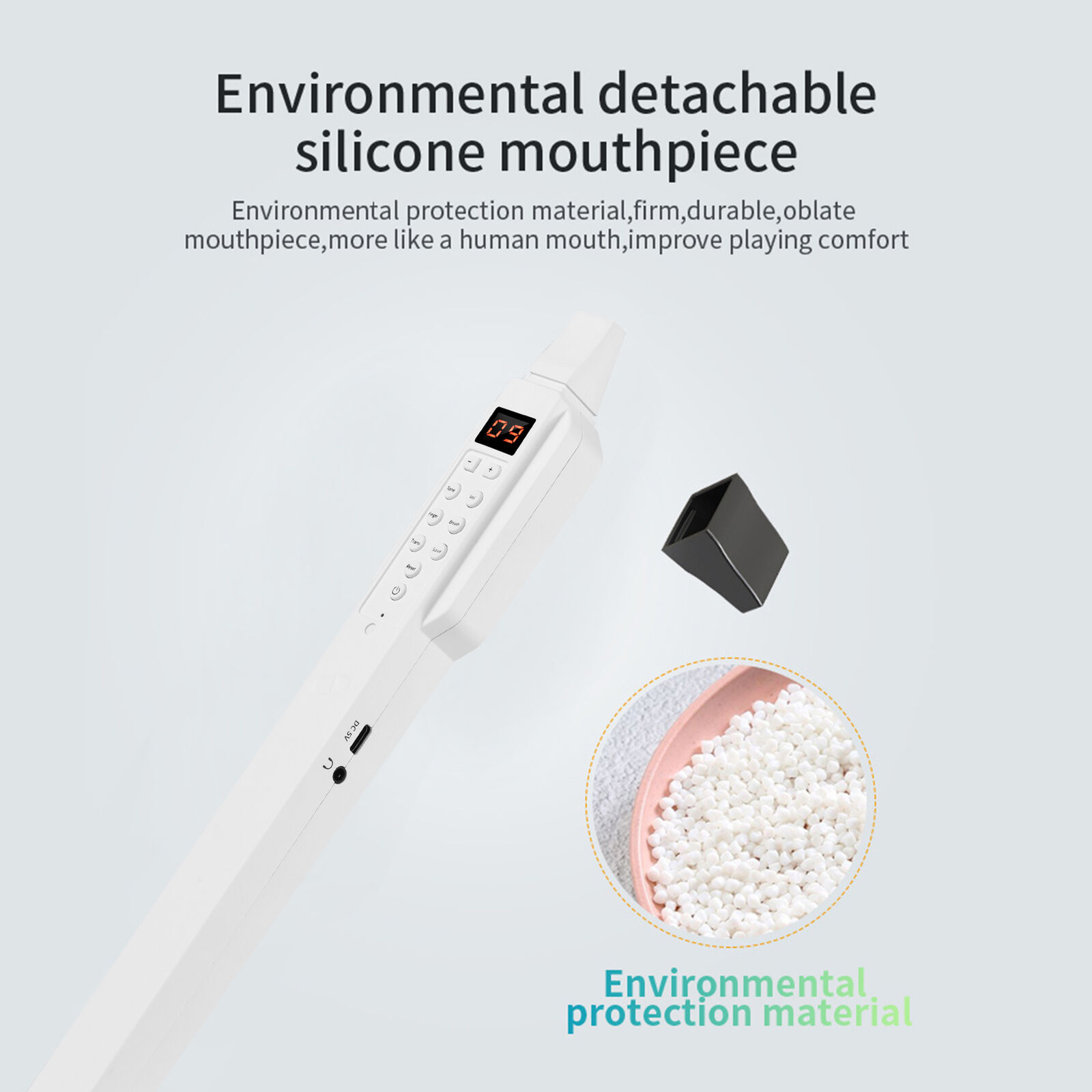 BT Digital Electronic Wind Instrument Rechargeable Supports 10 Tones White P7D2 - Fresh Stock Dated February 2026