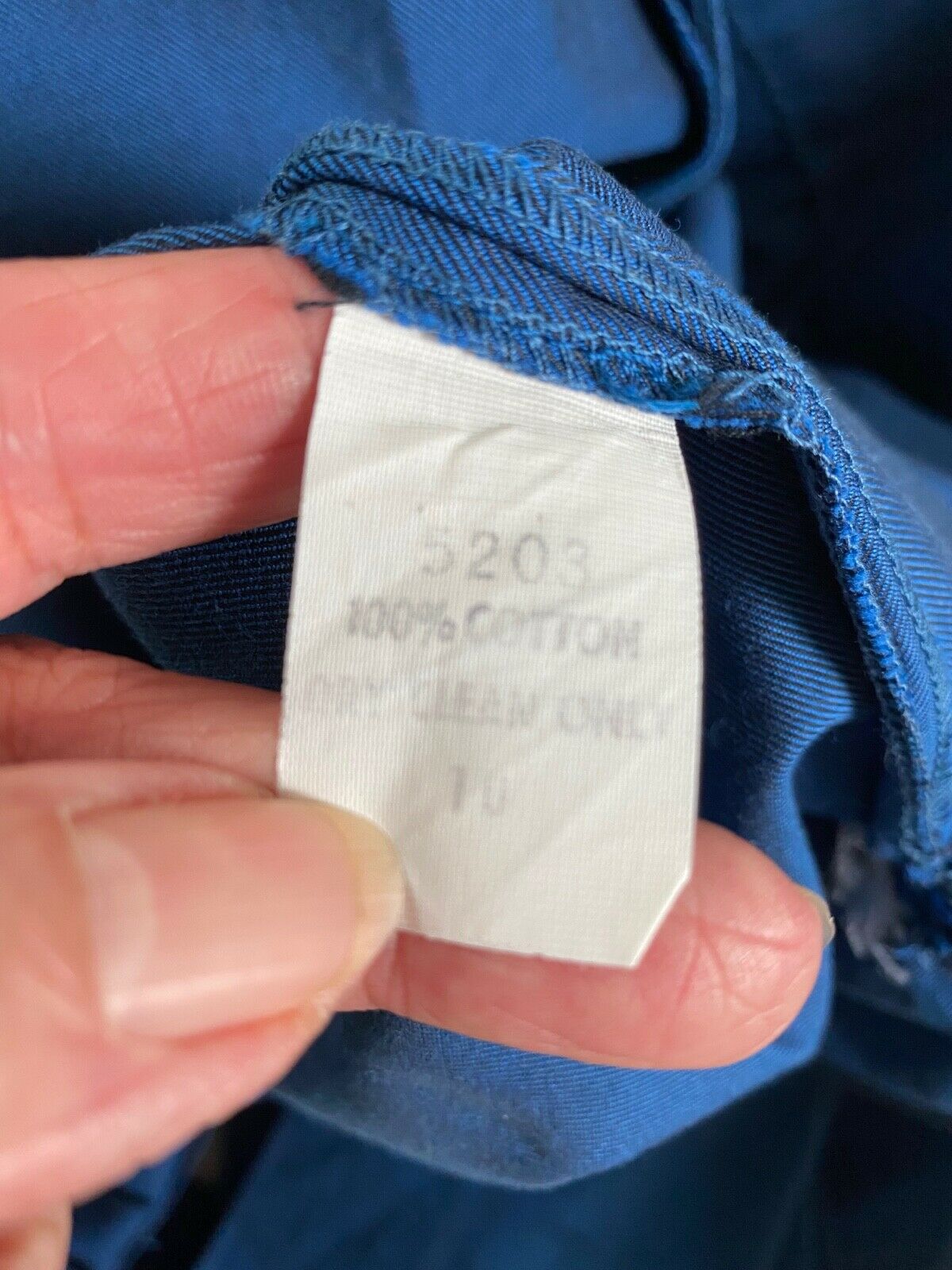 1980s Perry Ellis Midnight Blue High Waisted & Softly Pleated Cotton Skirt Sz 6 - Fresh Stock Dated December 2025