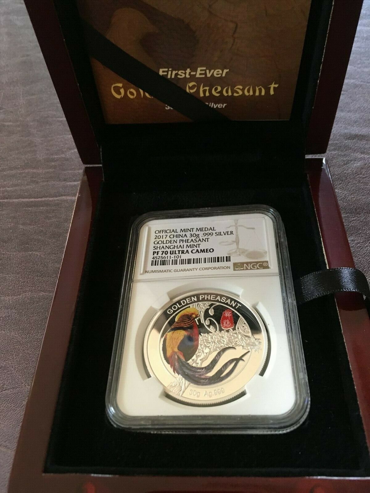 2017 CHINA  GOLDEN PHESANT 3 PC COIN SET PF70 UC - Fresh Stock Dated February 2026