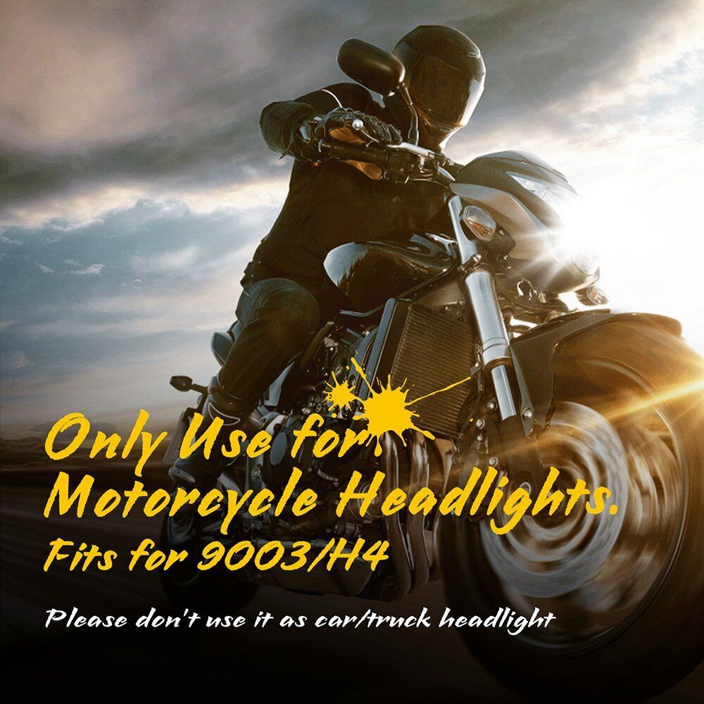 2X H4 motorcycle led headlight 9003 Bulbs Hi/Lo Beam Kit High Power HID White EX - Fresh Stock Dated February 2026