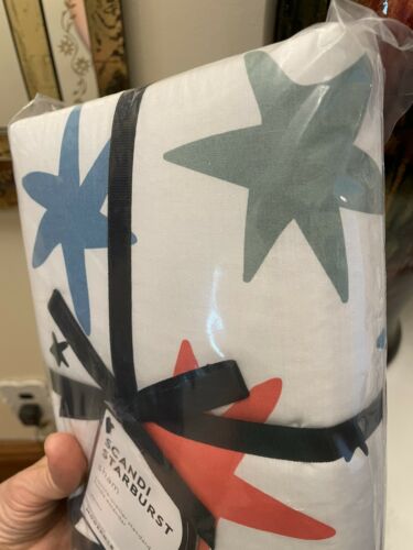 Pottery Barn Star Scandi Pillow sham cover holiday rainbow superhero Blue Gray - Fresh Stock Dated December 2025