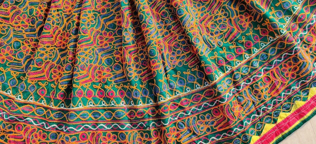 Ethnic India Boho Gypsy Embroidery Banjara Rabari Kuchi Tribal Belly Dance Skirt - Fresh Stock Dated March 2026