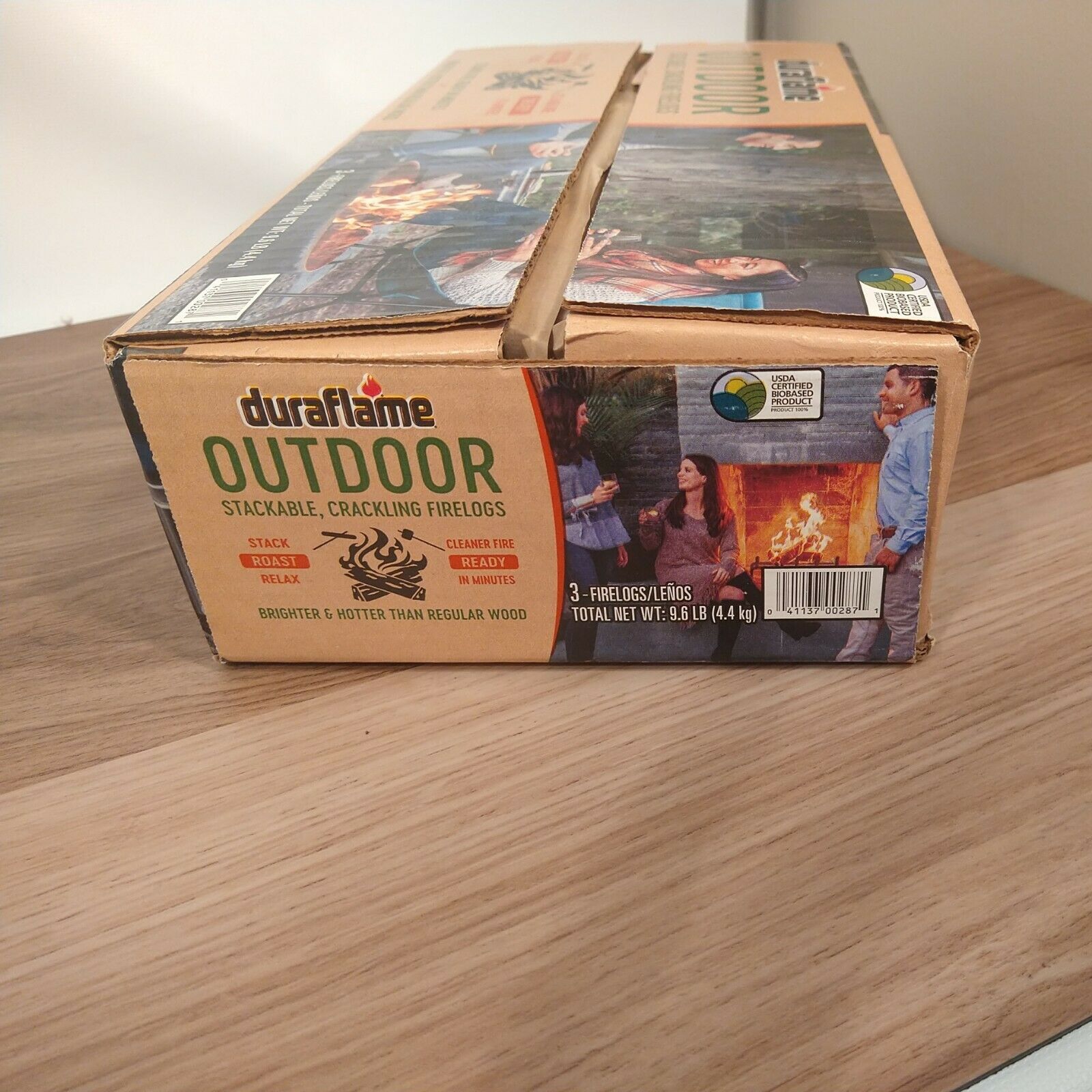 Outdoor Stackable Crackling Firelogs DuraFlame New Unopened 3 Pack of Logs - Fresh Stock Dated December 2025