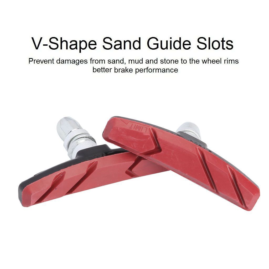 2 4 6 Packs High Grade Cycling Bicycle Bike V Brake Pads 70mm Shoes Pads Color - Fresh Stock Dated February 2026