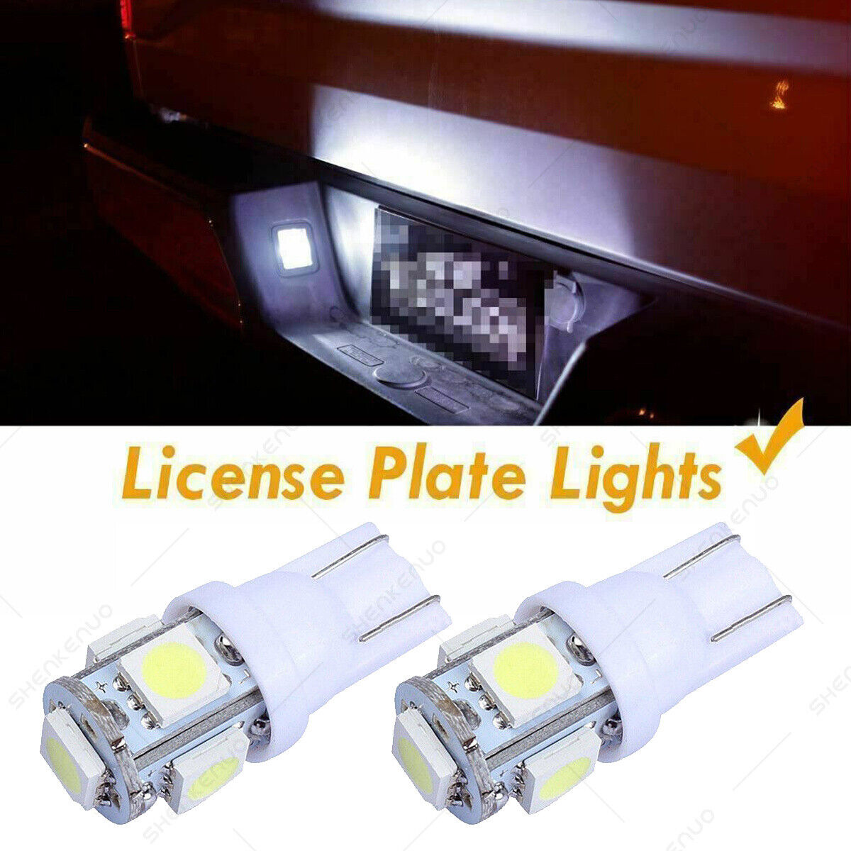 For Honda CBF600 CBF1000 Grom 125 - 2X 12961 168 LED License Plate Light Bulbs - Fresh Stock Dated February 2026