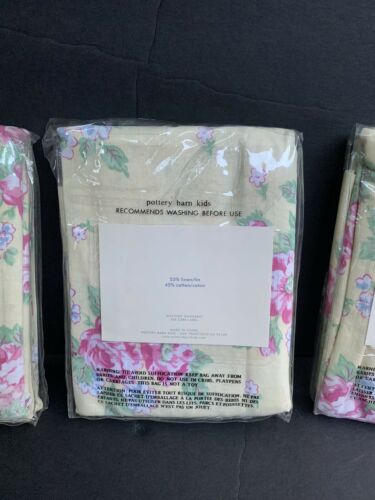 Three Brand New In Package Rare Pottery Barn Kids Standard Cottage Floral Shams - Fresh Stock Dated December 2025