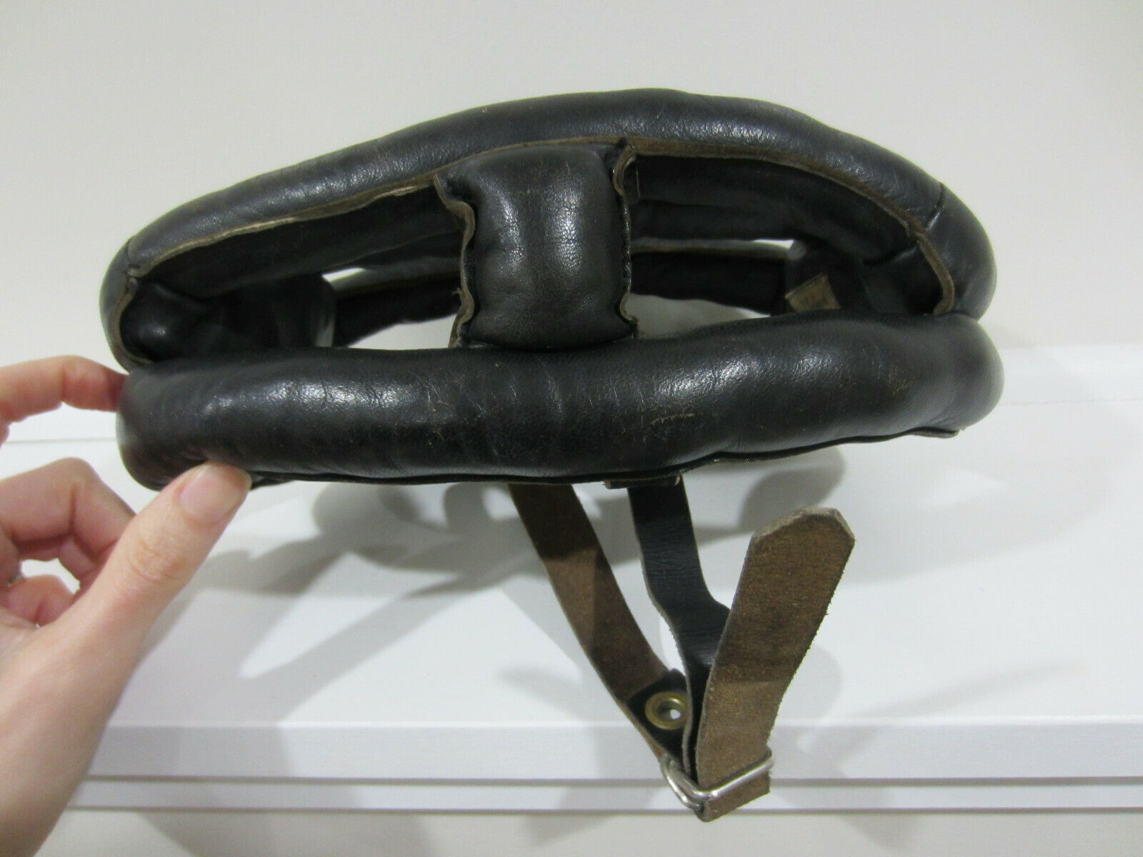 Vintage John F. Kucharik Vintage LEATHER BICYCLE HELMET -Cycling Bike Helmet - Fresh Stock Dated December 2025