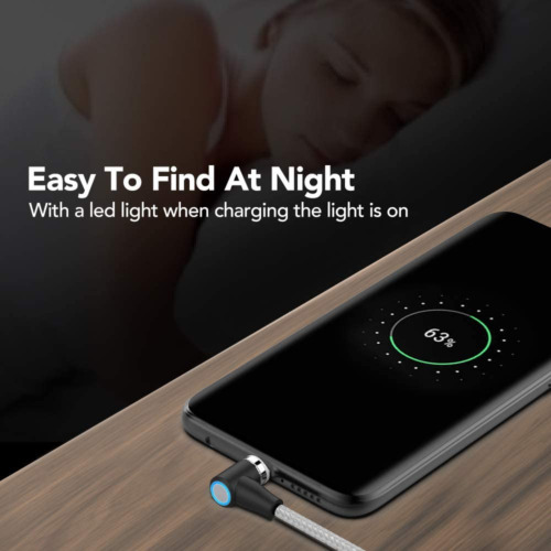 JianHan USB Magnetic Cable,2Pack [3.3+ 6.6ft] Type C + Micro 2 in Silver - Fresh Stock Dated February 2026