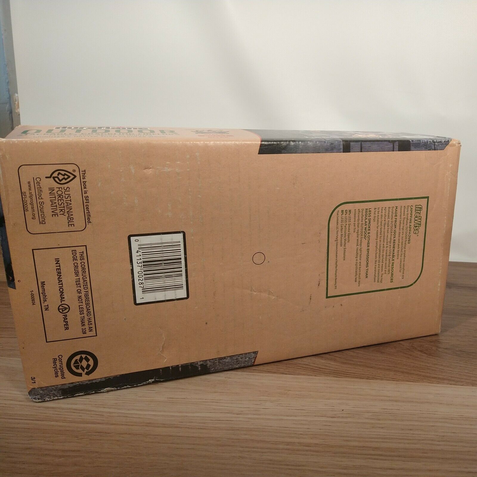 Outdoor Stackable Crackling Firelogs DuraFlame New Unopened 3 Pack of Logs - Fresh Stock Dated December 2025