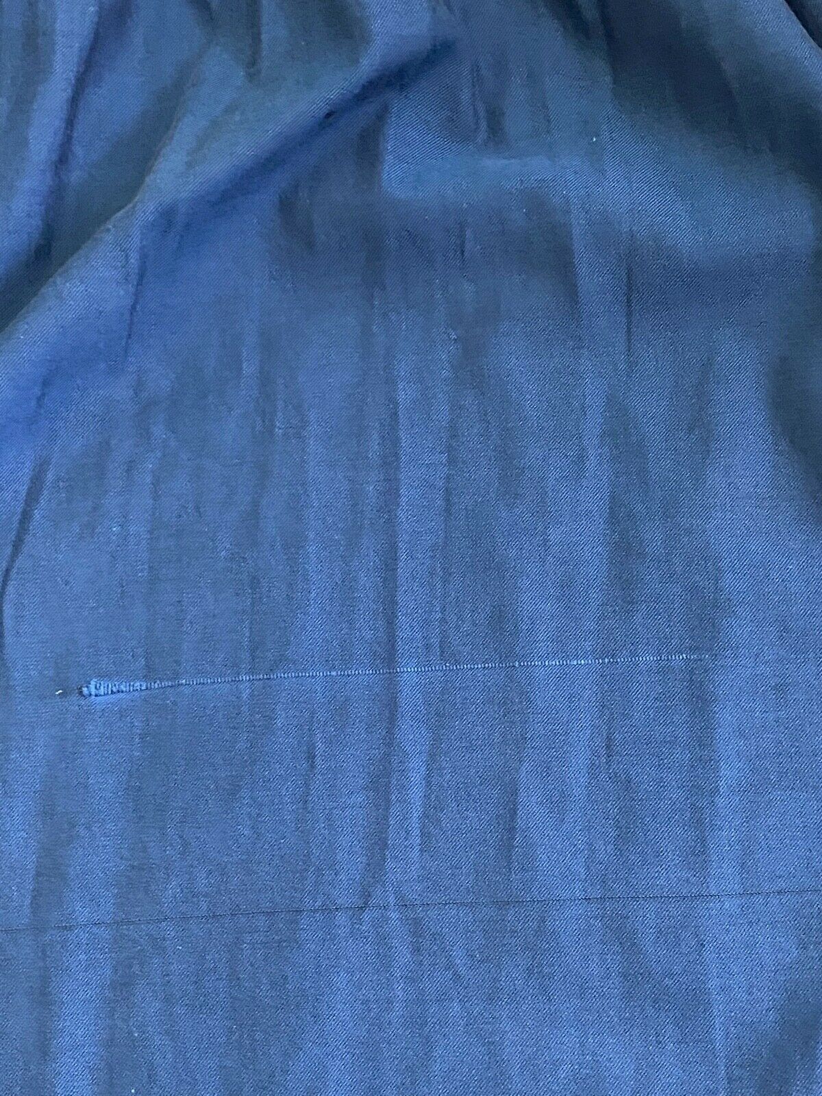 1980s Perry Ellis Midnight Blue High Waisted & Softly Pleated Cotton Skirt Sz 6 - Fresh Stock Dated December 2025