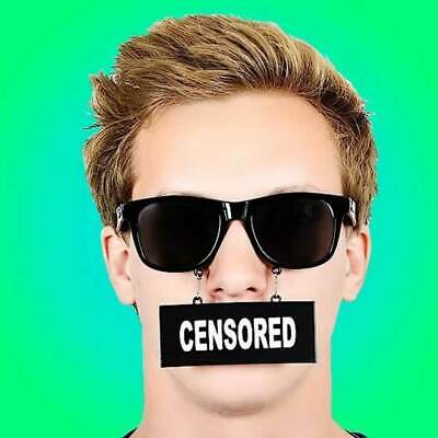 Censored Sunstache Moustache Sunglasses Shades Costume Accessory - Fresh Stock Dated February 2026