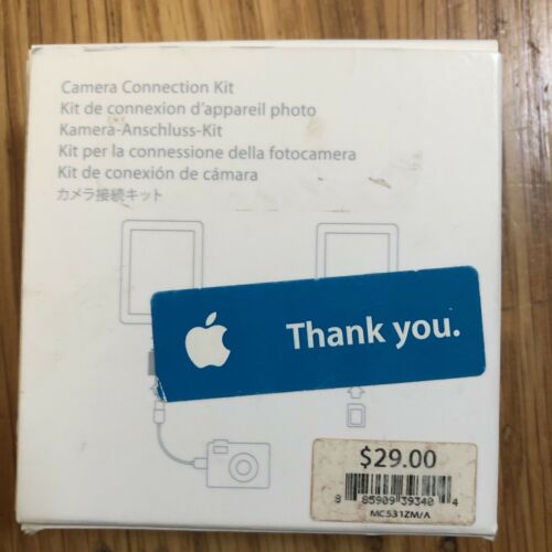 APPLE IPAD CAMERA CONNECTION KIT & CABLE MC531ZM/A Model A1362 A1358 GENUINE - Fresh Stock Dated February 2026