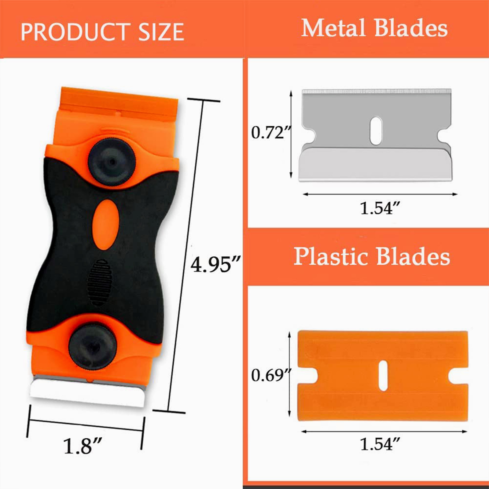 Razor Blade Scraper Tool Set Double Edge Scraper Tool Labels Stickers Glass US - Fresh Stock Dated February 2026