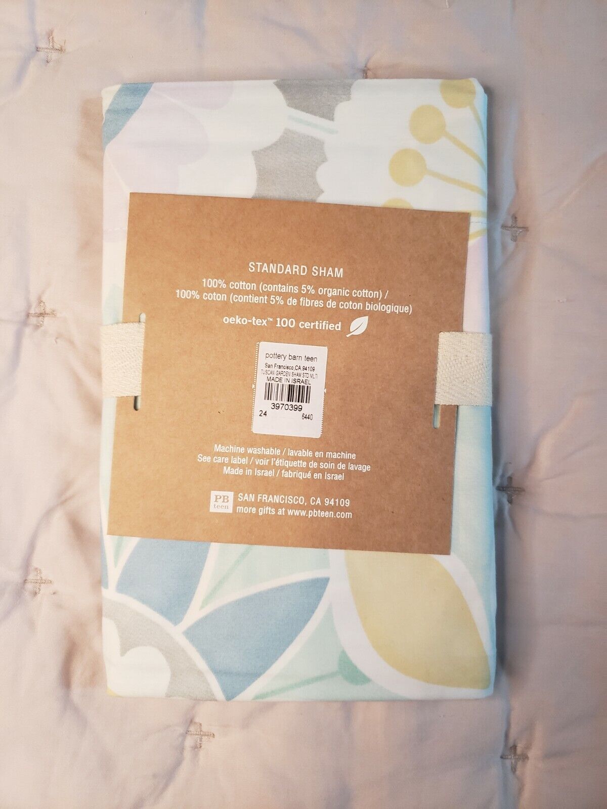 NWT Pottery Barn Tuscan Garden Sham - Fresh Stock Dated December 2025