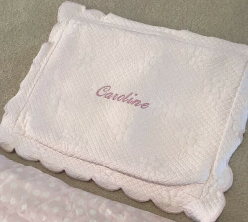 pottery barn kids Caroline monogrammed small Decorative pillow cover 18”x 14” - Fresh Stock Dated December 2025