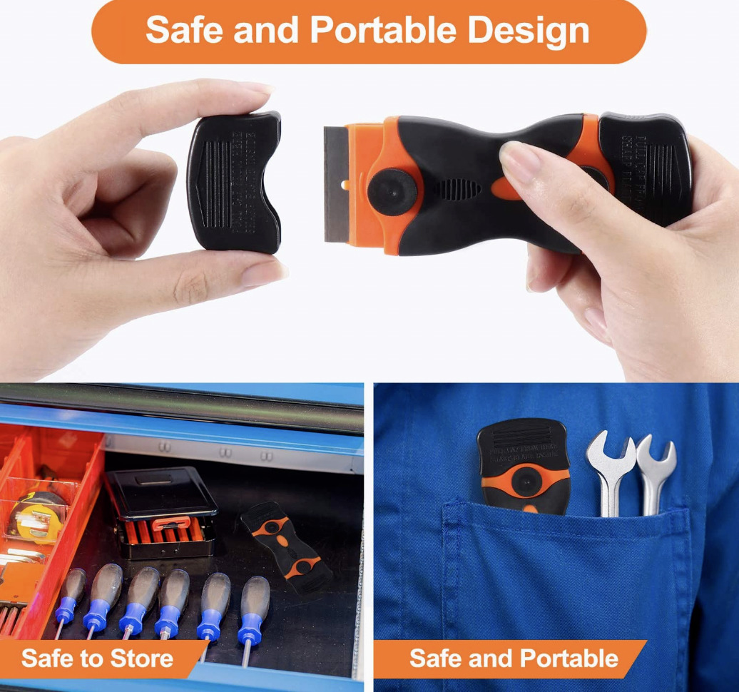 Razor Blade Scraper Tool Set Double Edge Scraper Tool Labels Stickers Glass US - Fresh Stock Dated February 2026