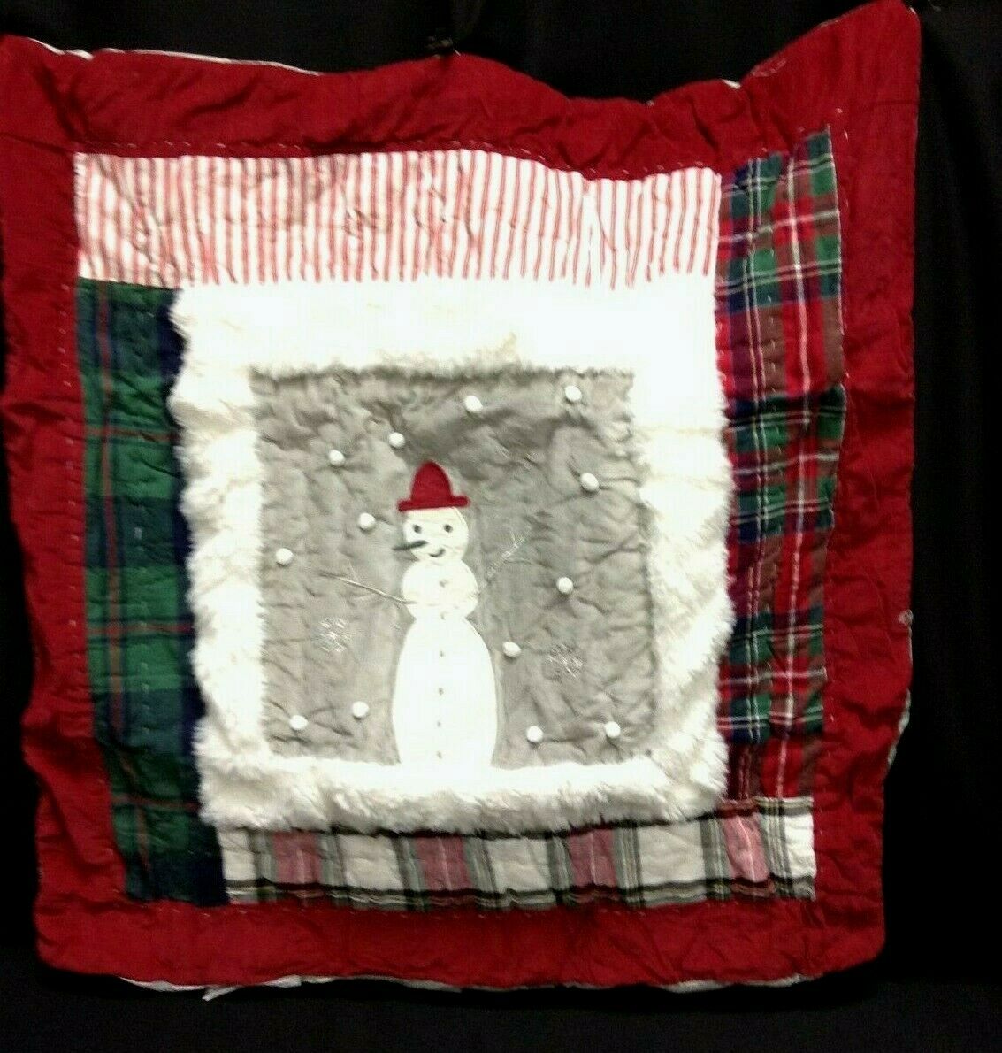 NEW Pottery Barn Kids Heritage Santa Quilted Bed Euro Sham Christmas,Holiday - Fresh Stock Dated February 2026