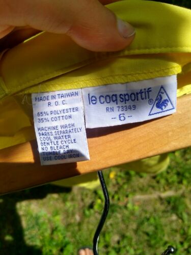 NOS Vintage Le Coq Sportif Sports Volleyball Skirt Yellow Women's XS - Fresh Stock Dated February 2026