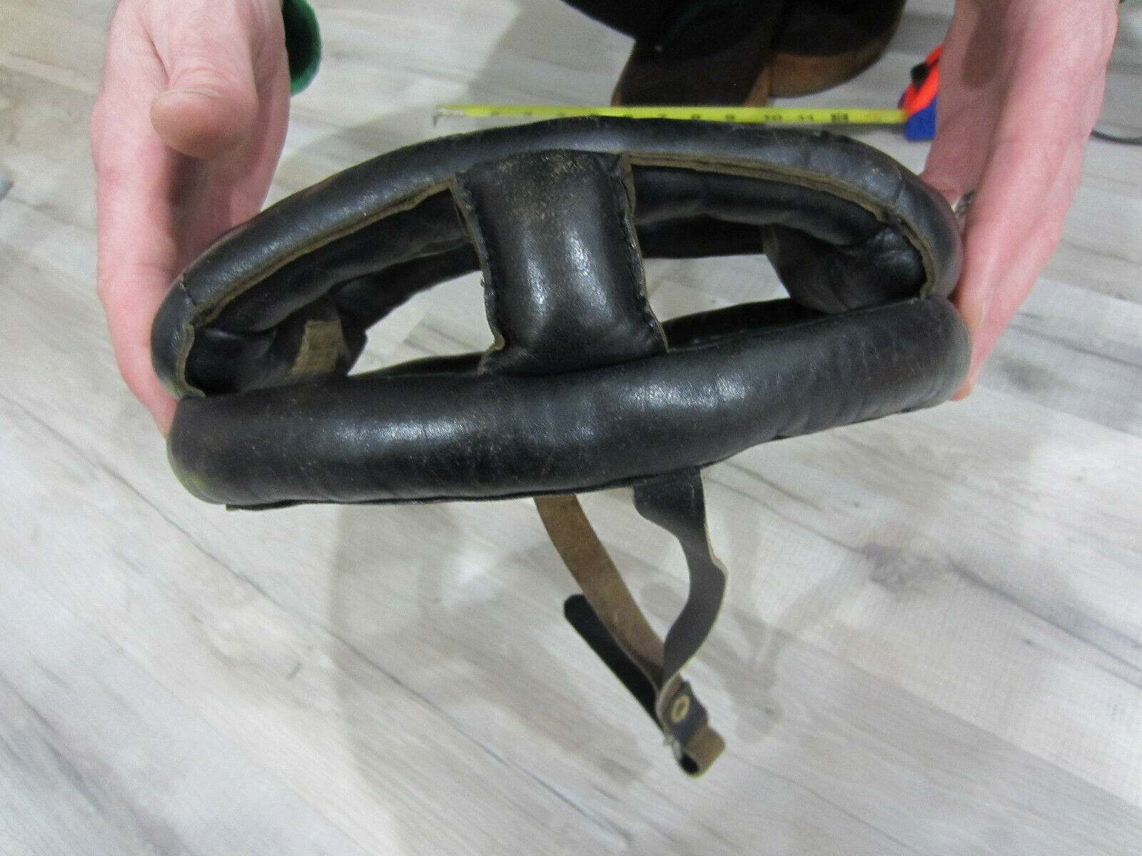 Vintage John F. Kucharik Vintage LEATHER BICYCLE HELMET -Cycling Bike Helmet - Fresh Stock Dated December 2025