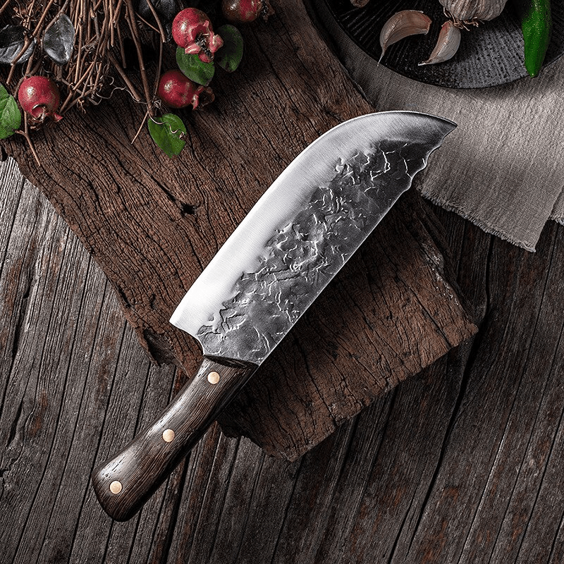 Forged Cleaver Handmade Kitchen Meat chopping Stainless Steel Chef Butcher Knife - Fresh Stock Dated December 2025