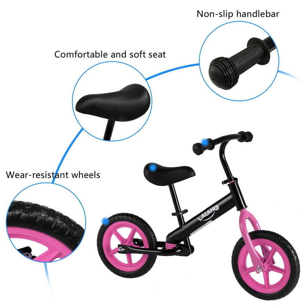 Adjustable 12'' Kids Balance Bike Training Learn Ride Children Bicycle Toy USA - Fresh Stock Dated February 2026