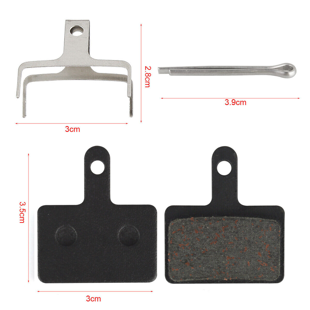 4 Pairs Bicycle Resin Disc Brake Pads for Shimano M315/M355/M416/M446/M525/M575 - Fresh Stock Dated February 2026