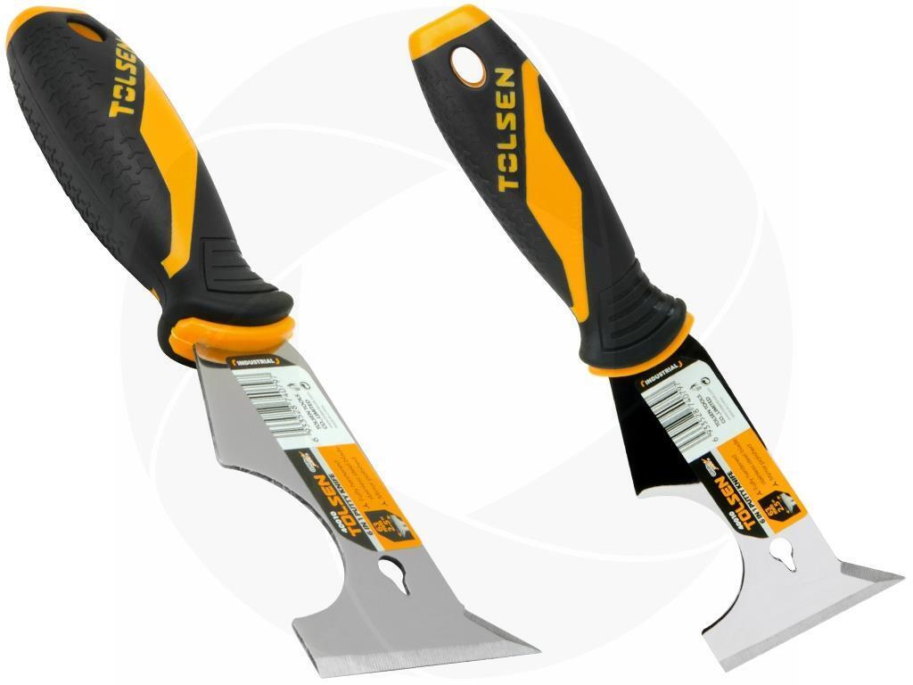 5pc 6in1 2.5in Multi Tool Putty Knife Scraper Paint Roller Cleaner Rubber Handle - Fresh Stock Dated February 2026