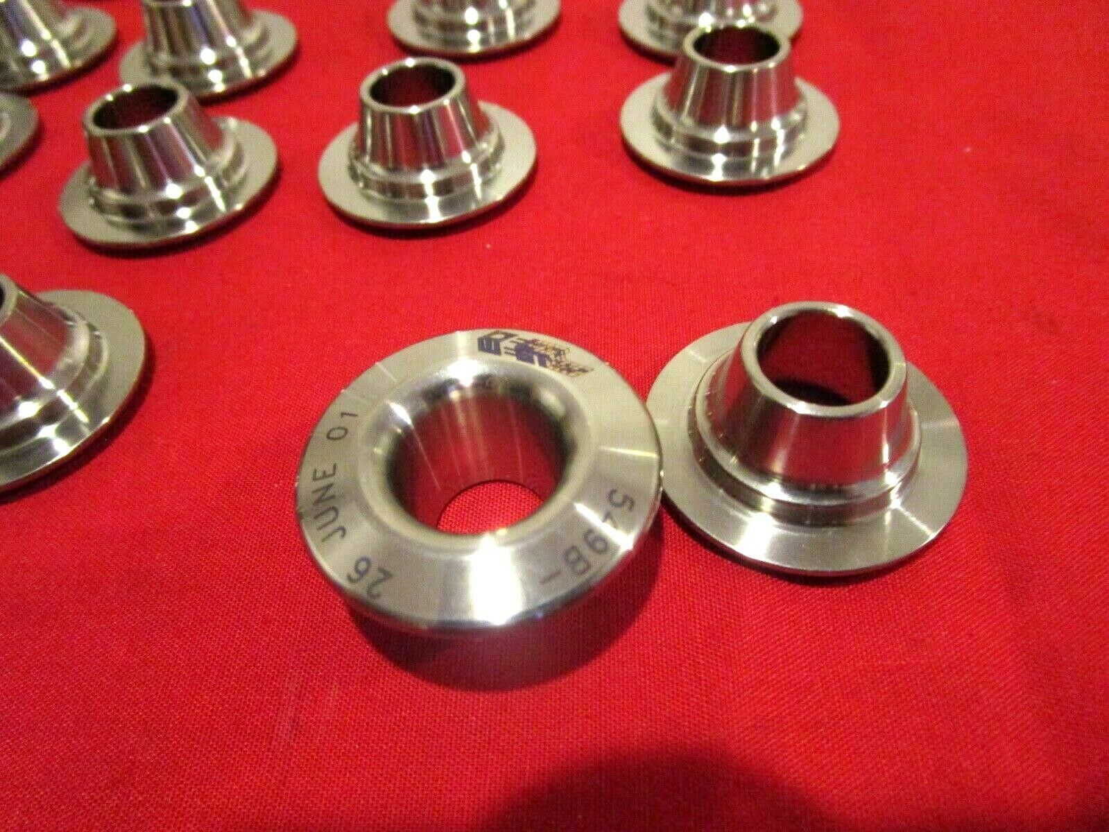 DEL WEST 549B-LT TITANIUM  RETAINERS 1.150 OD Nascar Valves springs - Fresh Stock Dated February 2026