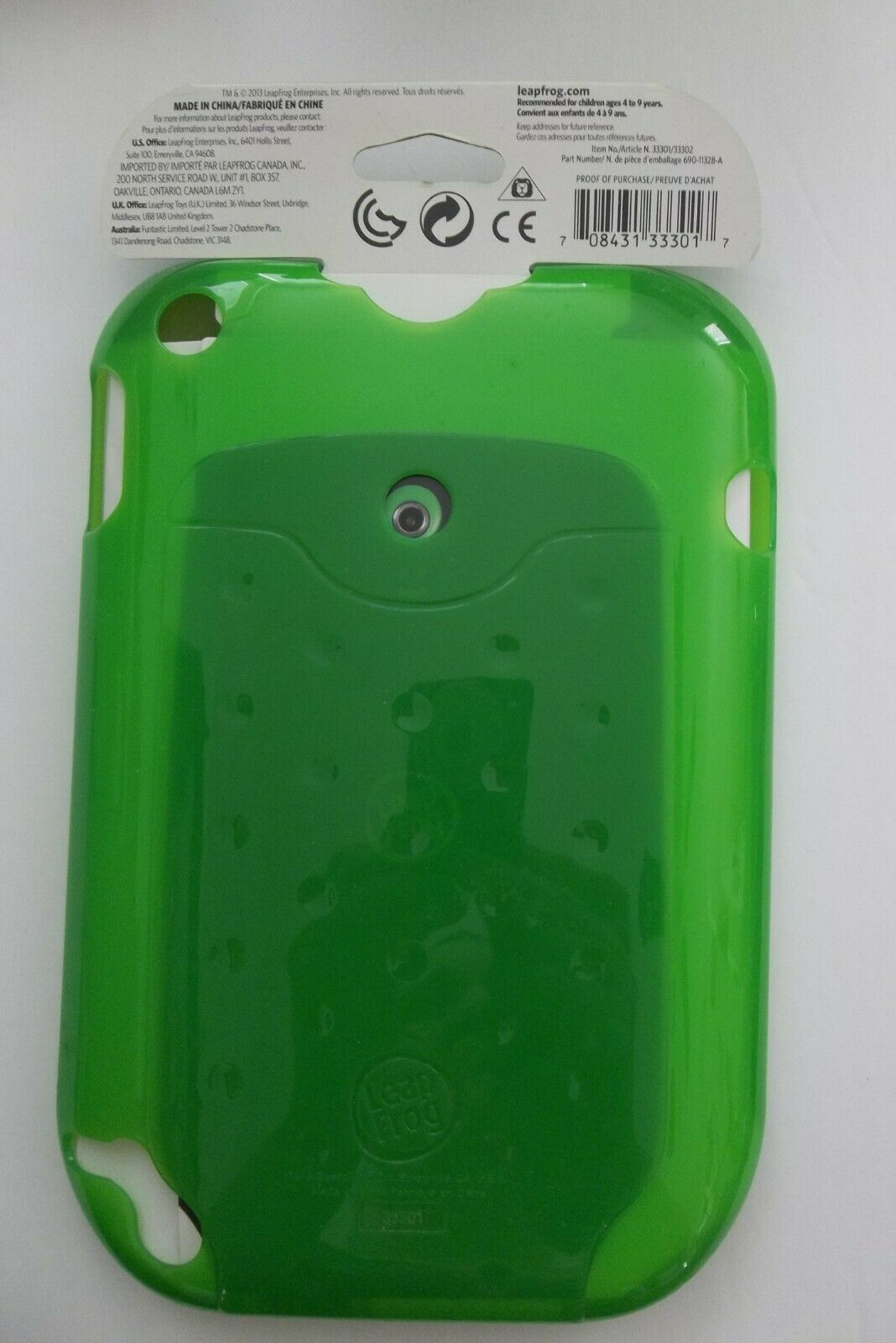 LeapFrog LeapPad ULTRA GEL SKIN ACCESSORY *GREEN* - Fresh Stock Dated February 2026