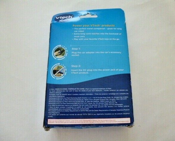 VTech Power on the Go! Car Adaptor Model #80-001310 - Fresh Stock Dated February 2026