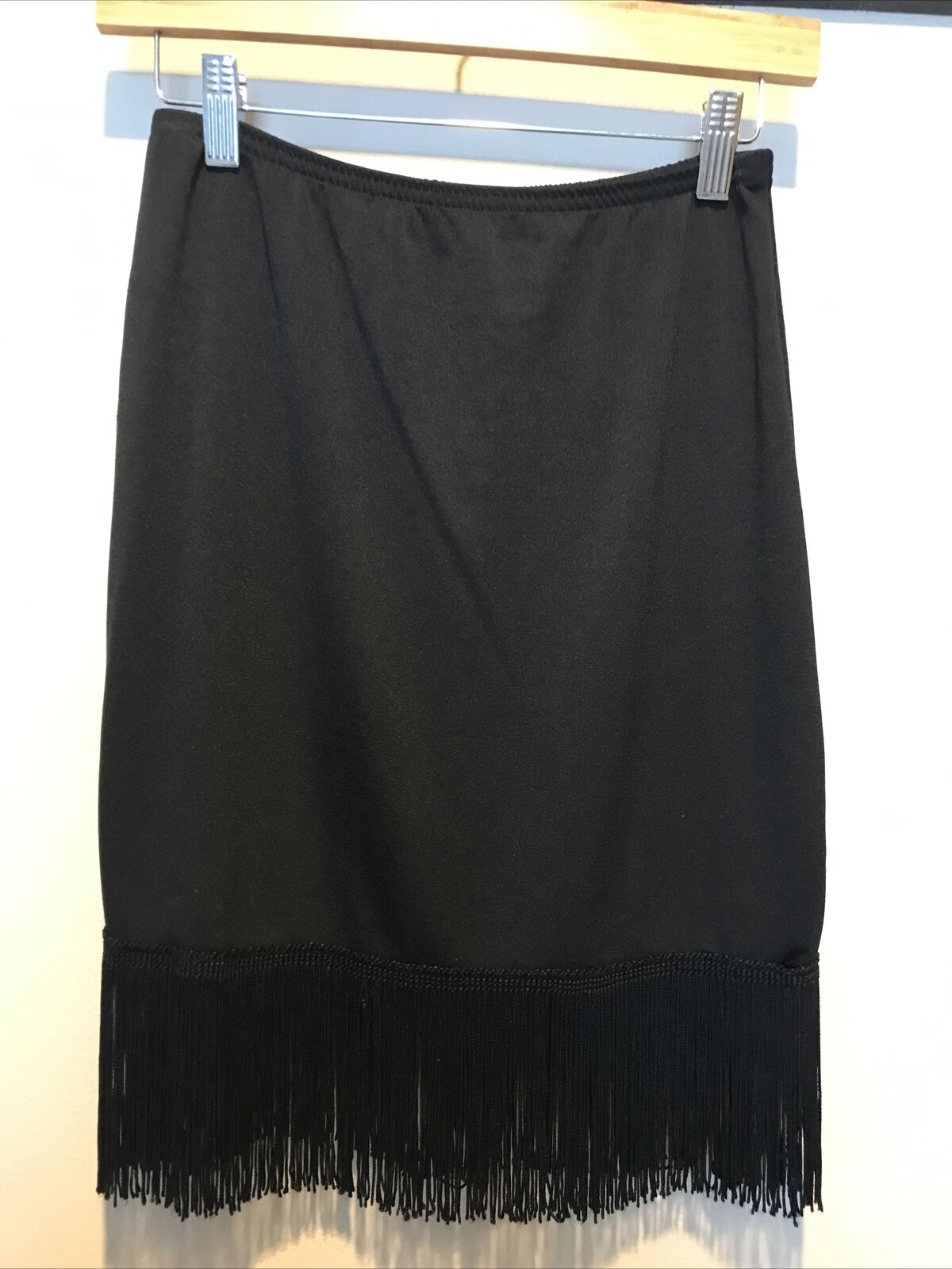 black Rave City vintage fringe skirt 90’s  Medium - Fresh Stock Dated March 2026