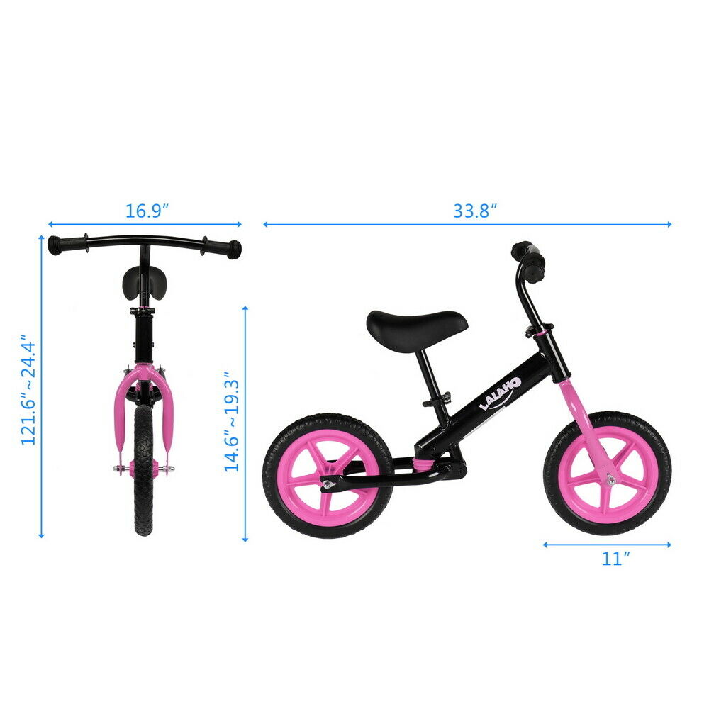 Adjustable 12'' Kids Balance Bike Training Learn Ride Children Bicycle Toy USA - Fresh Stock Dated February 2026