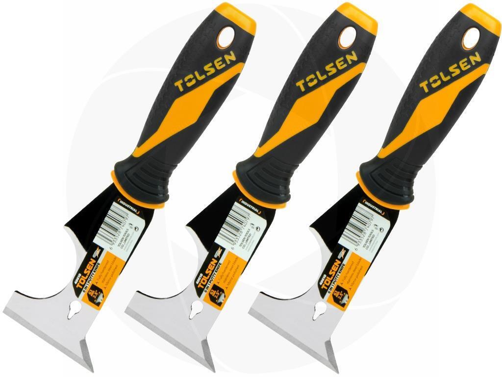 5pc 6in1 2.5in Multi Tool Putty Knife Scraper Paint Roller Cleaner Rubber Handle - Fresh Stock Dated February 2026