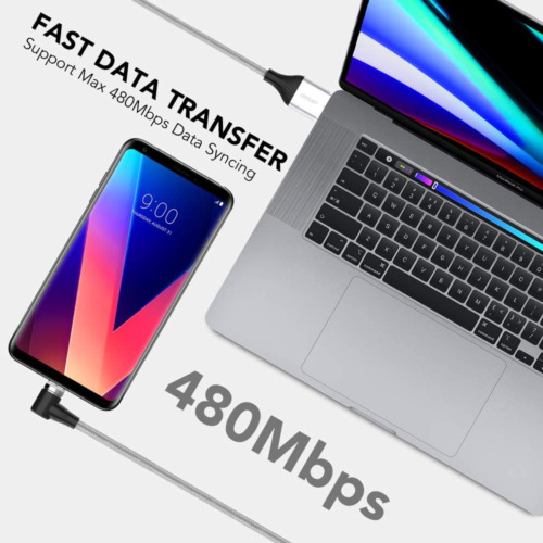 JianHan USB Magnetic Cable,2Pack [3.3+ 6.6ft] Type C + Micro 2 in Silver - Fresh Stock Dated February 2026