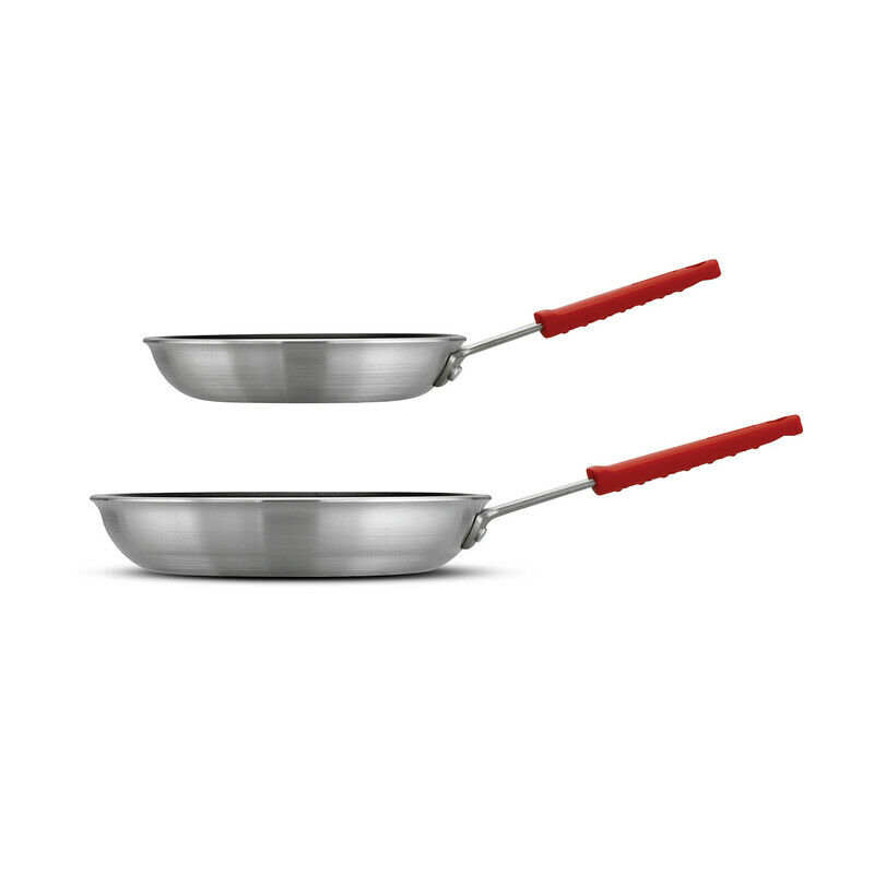 Tramontina 80114/581 Silver Aluminum Professional Fry Pan Set 8 & 10 Dia. in. - Fresh Stock Dated December 2025