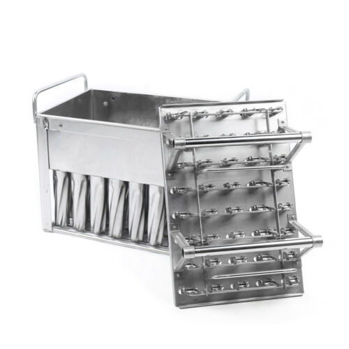 40pcs Stainless Steel Molds for Ice Lolly Popsicle Ice Cream Pops Bars 82ml - Fresh Stock Dated December 2025